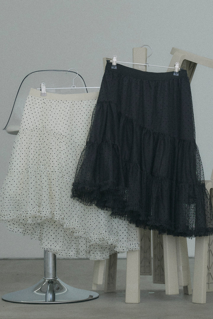 ドットシアーアシンメトリースカート