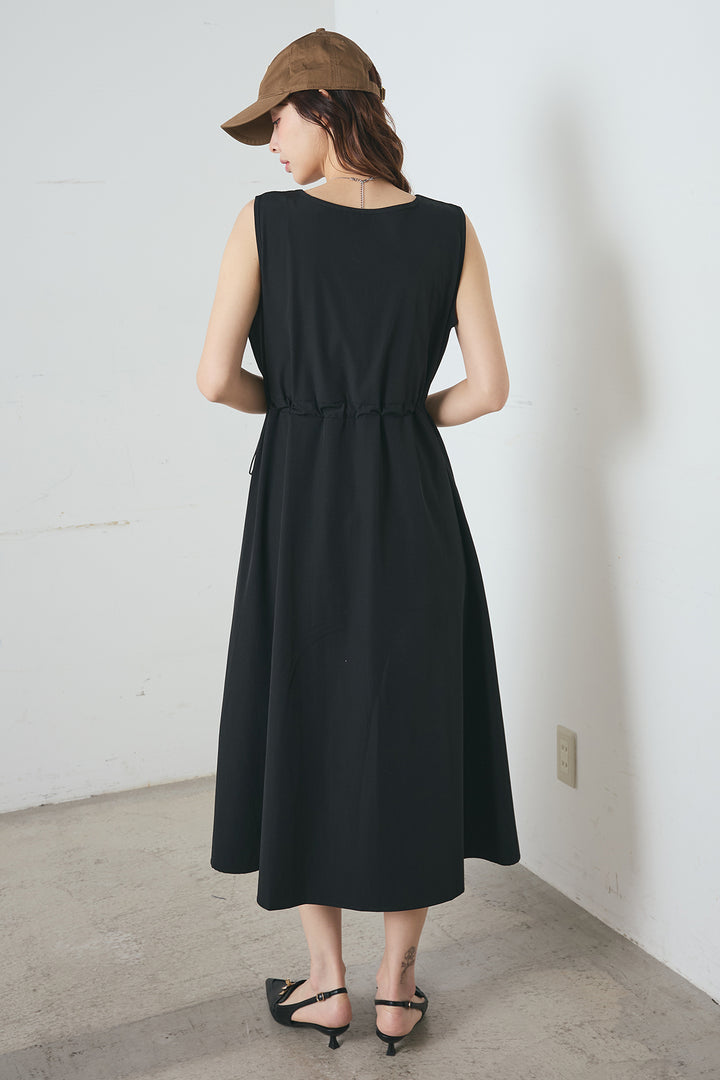 ナイロンクロップドジャケット＆ノースリーブワンピースセット