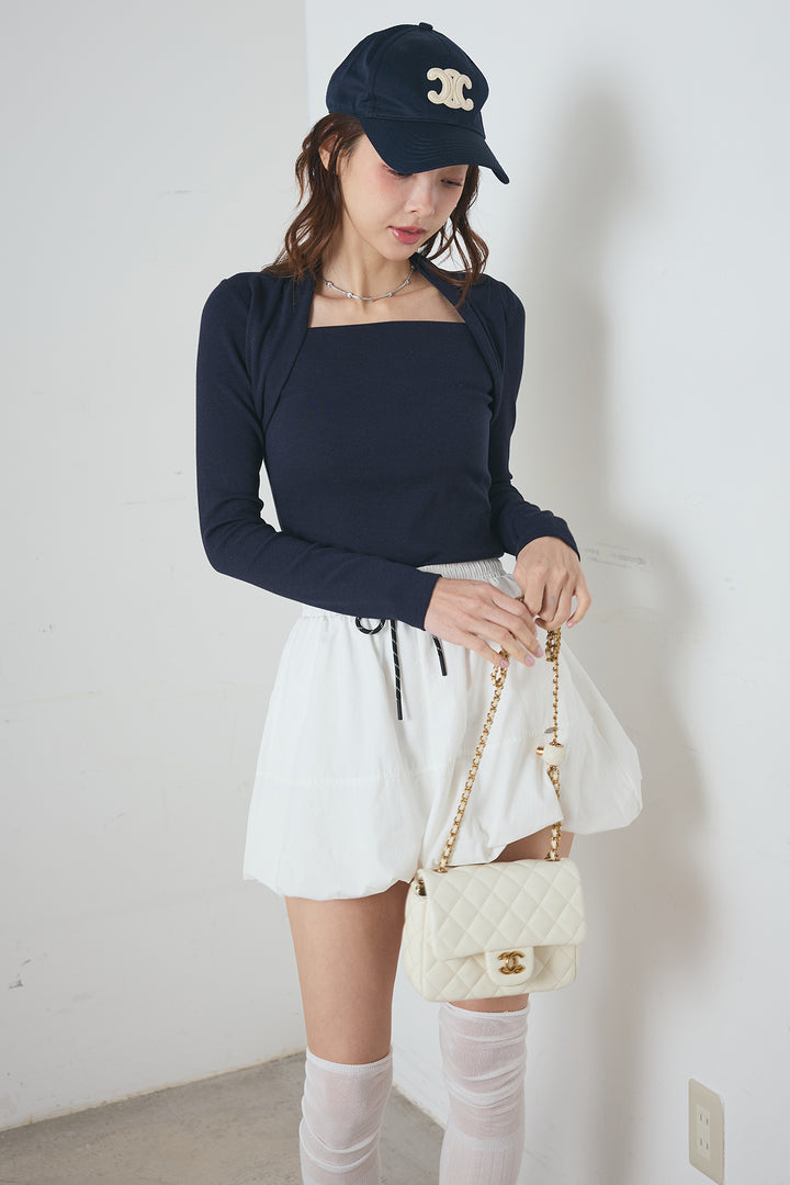 ドロストナイロンバルーンスカート