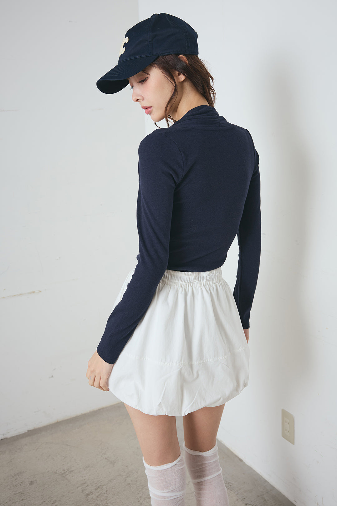 ボレロ風ドッキングスクエアネックトップス