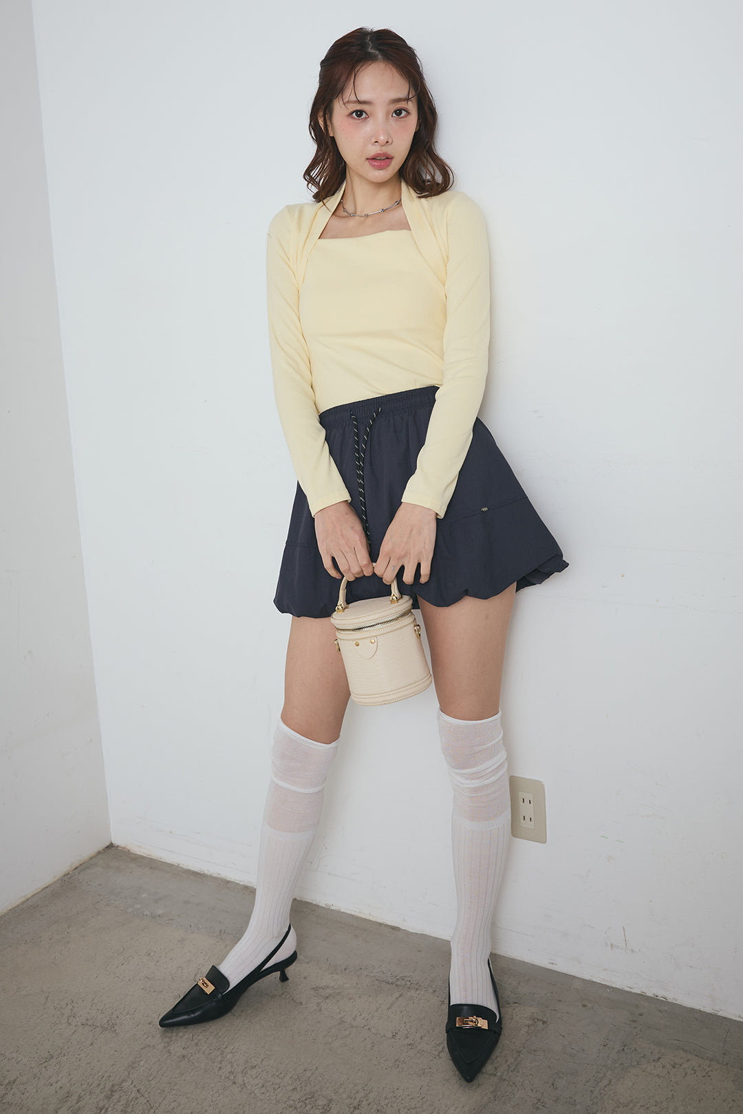 ドロストナイロンバルーンスカート