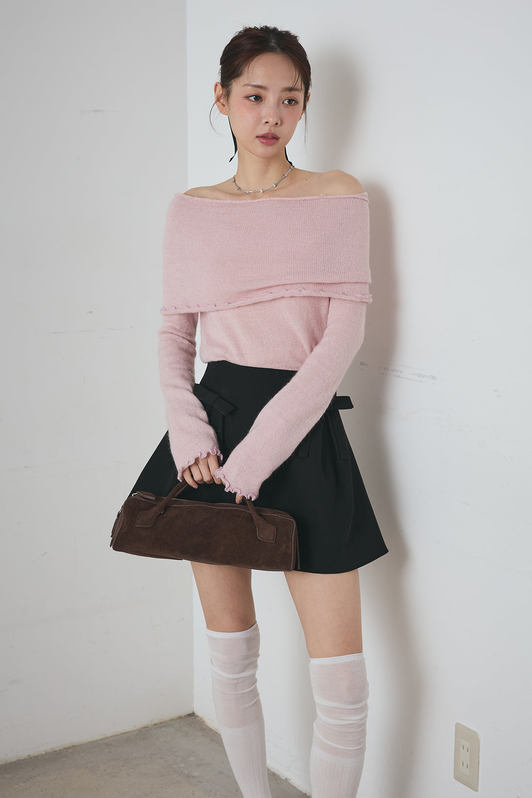 ダブルリボンAラインミニスカート