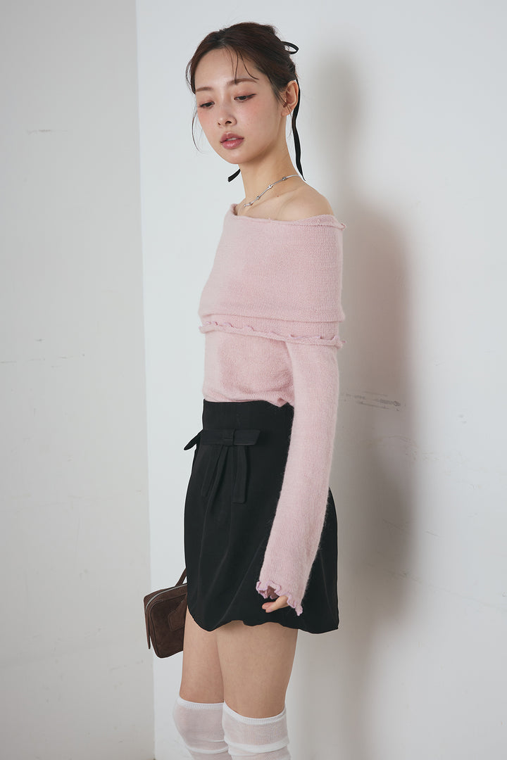 ダブルリボンAラインミニスカート