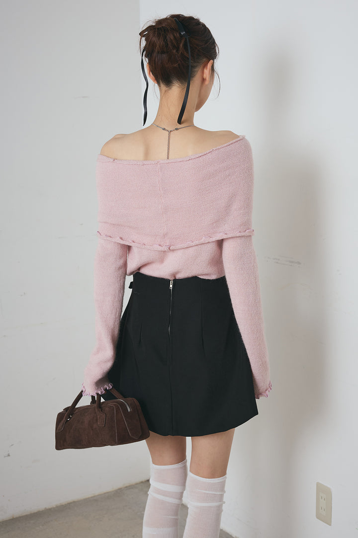 ダブルリボンAラインミニスカート