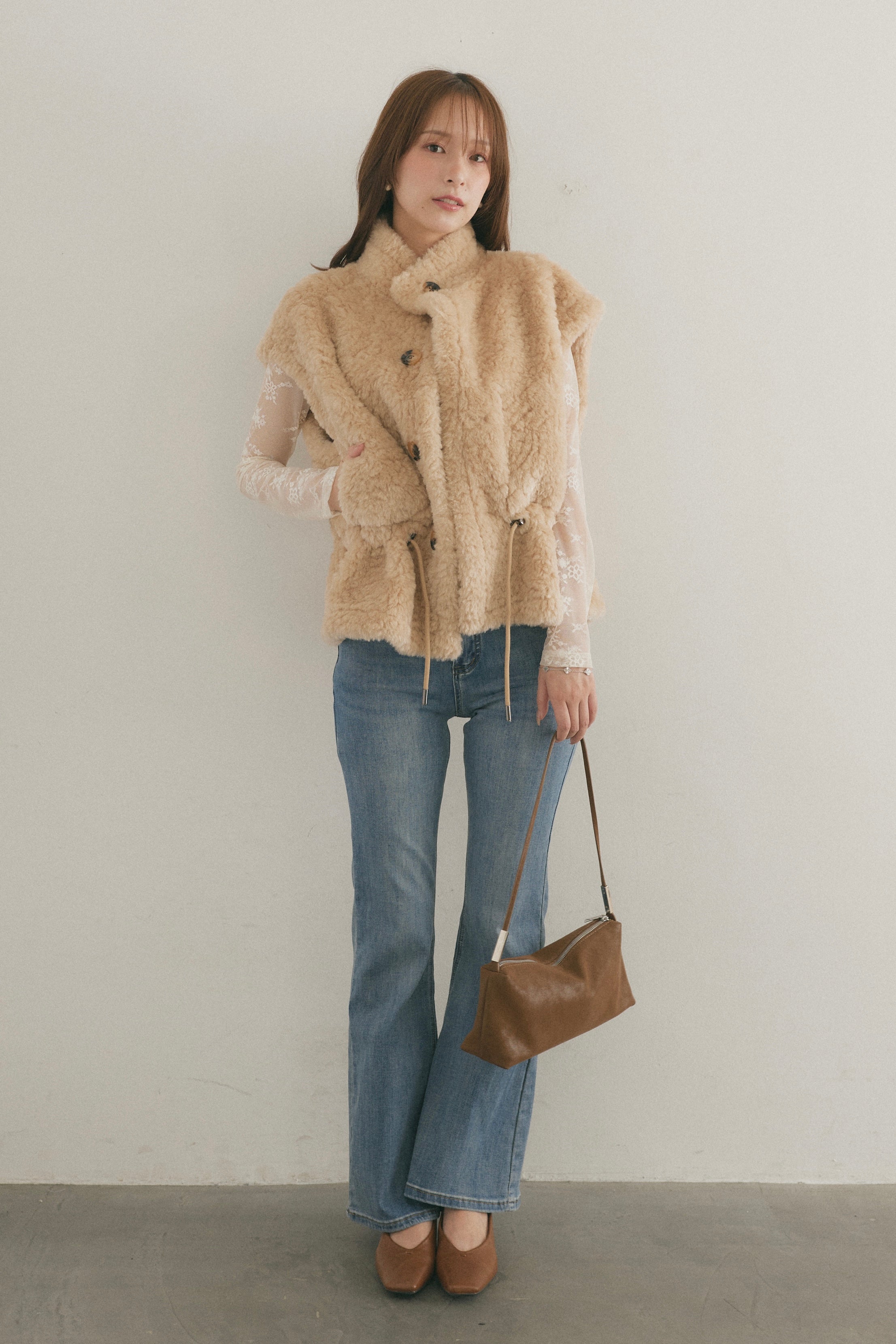リバーシブルムートンボアベスト – maison-nua_shop