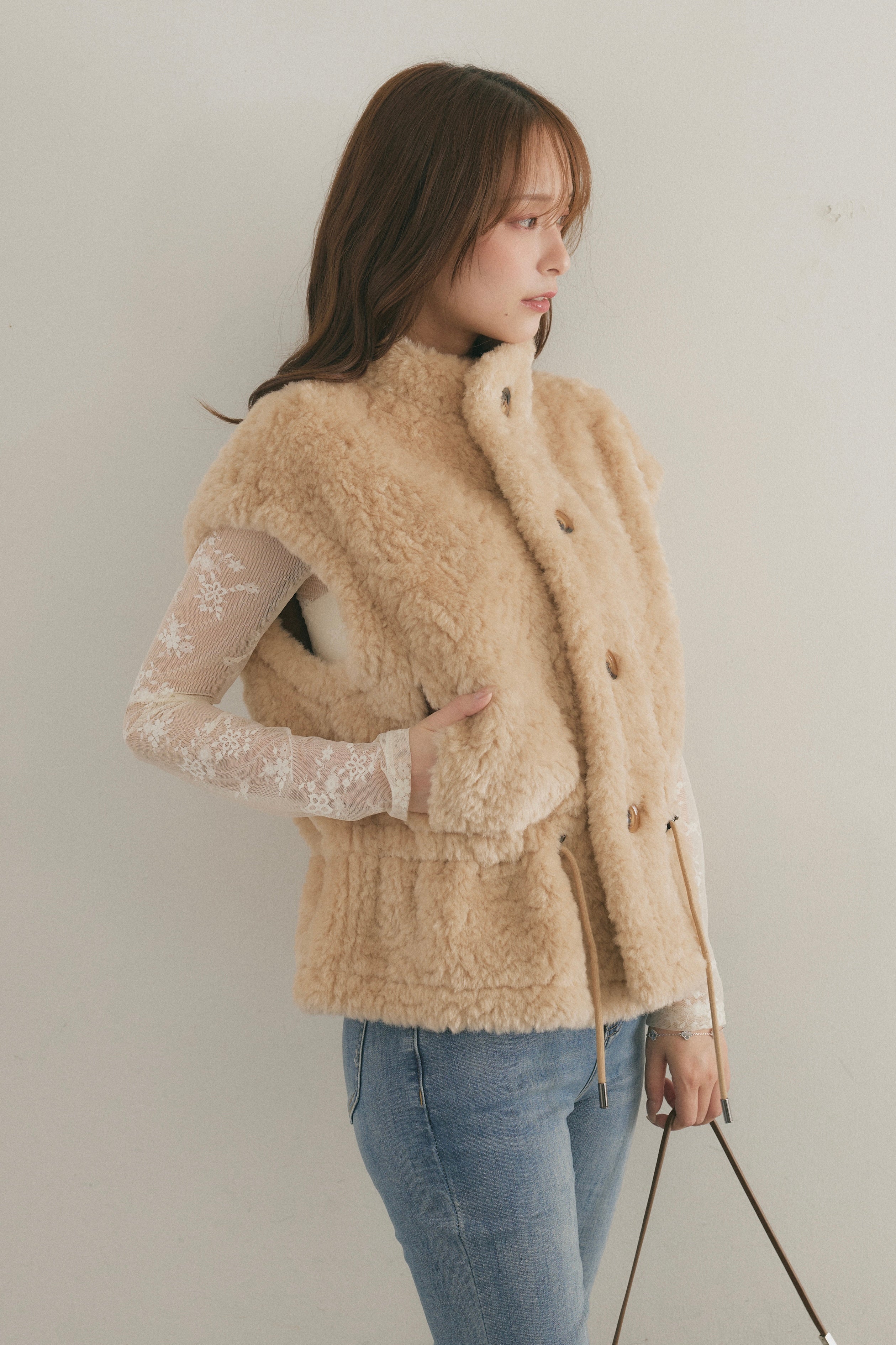 ★美品★リバーシブルベスト(ボア・ムートン) リバーシブルムートンボアベスト – maison-nua_shop