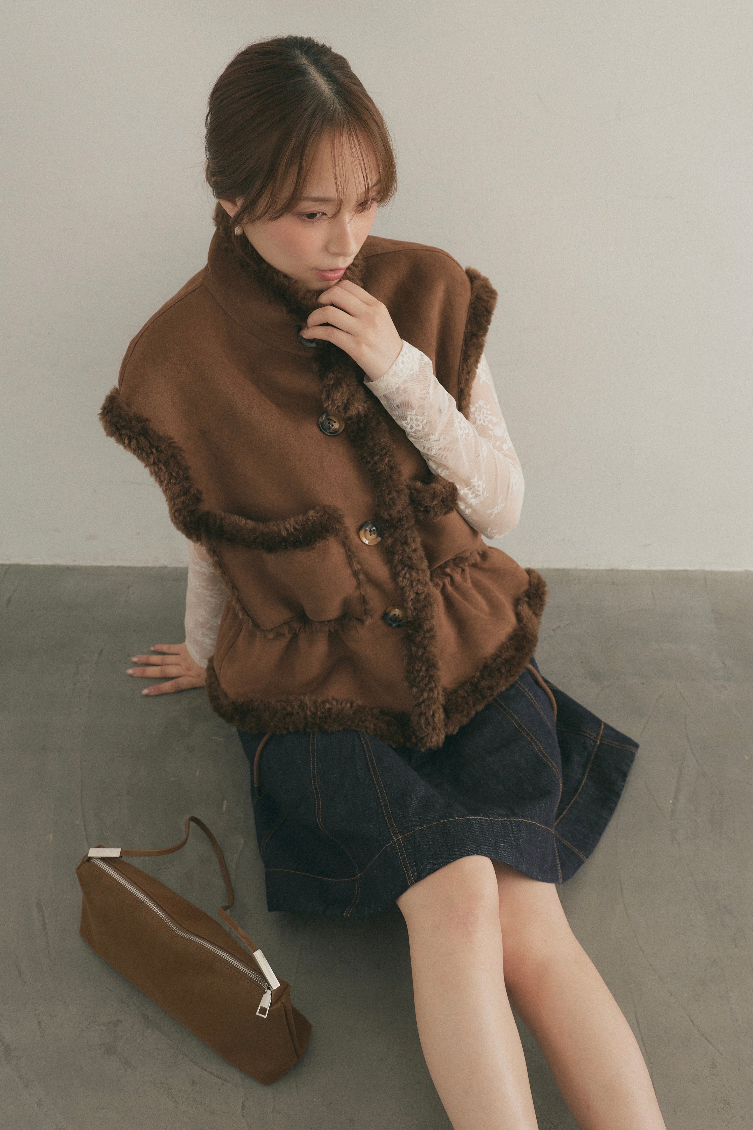 リバーシブルムートンボアベスト – maison-nua_shop