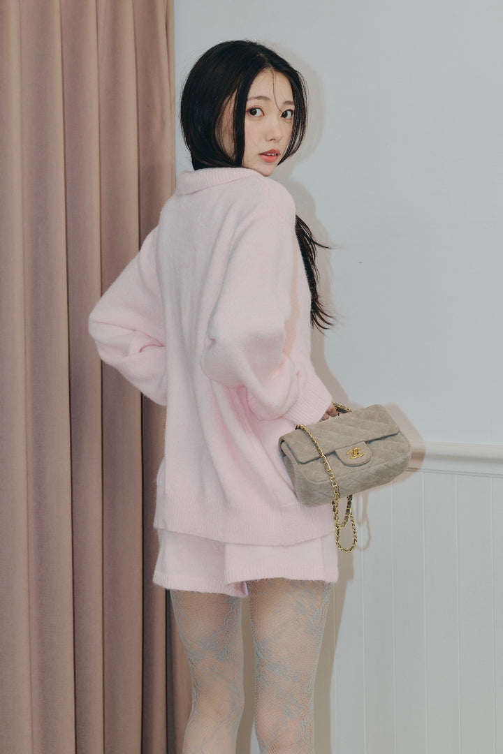 リラックスニットショートパンツ