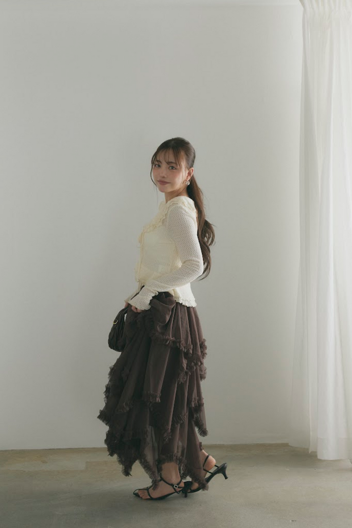 Tulle Tiered Long Skirt