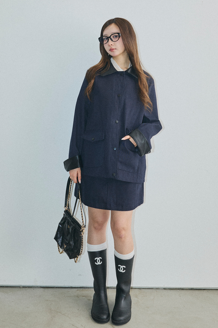 Ponte Leather Jacket Set-up