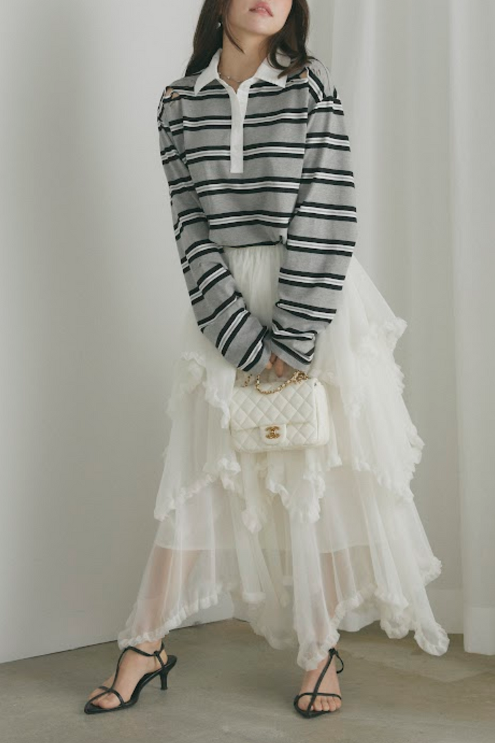 クラッシュボーダーラガーシャツ