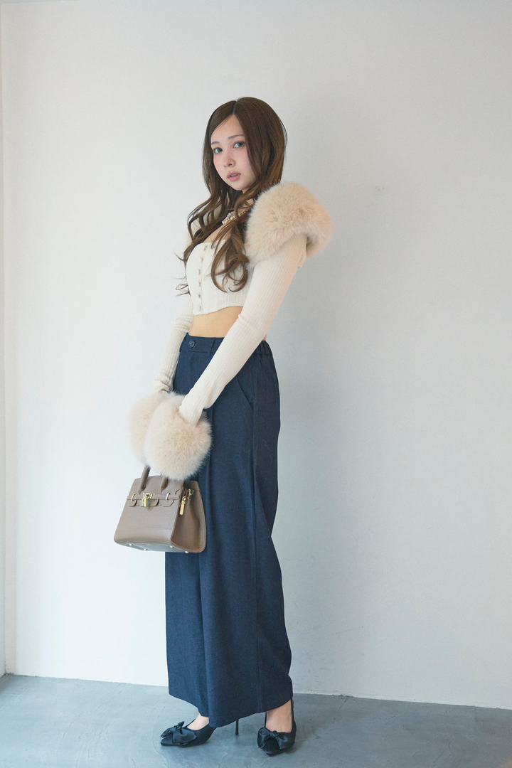 クロップドファートップスセット