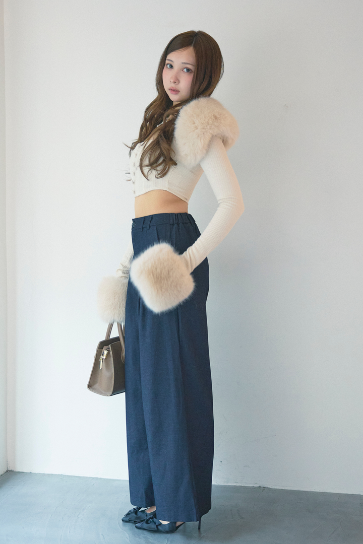 クロップドファートップスセット