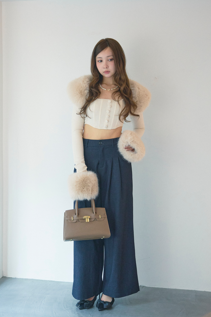 クロップドファートップスセット