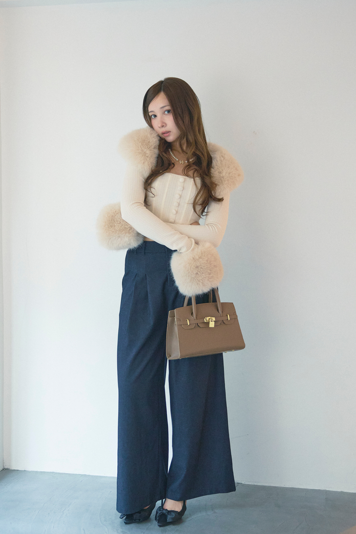 クロップドファートップスセット