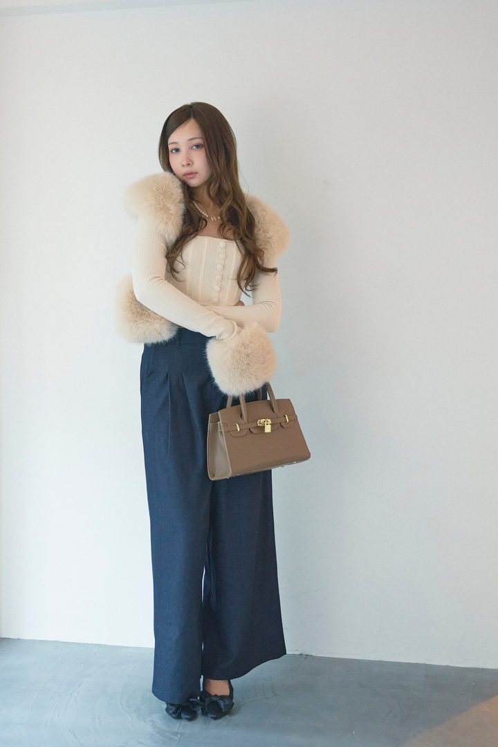 クロップドファートップスセット