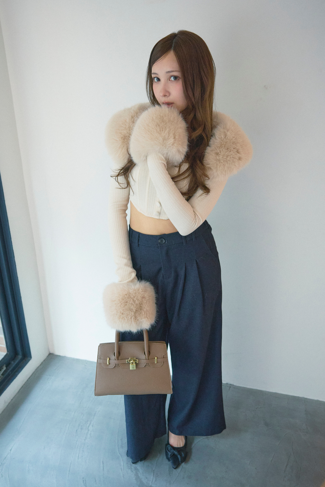 クロップドファートップスセット