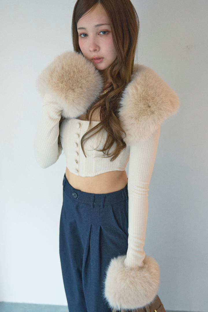 クロップドファートップスセット