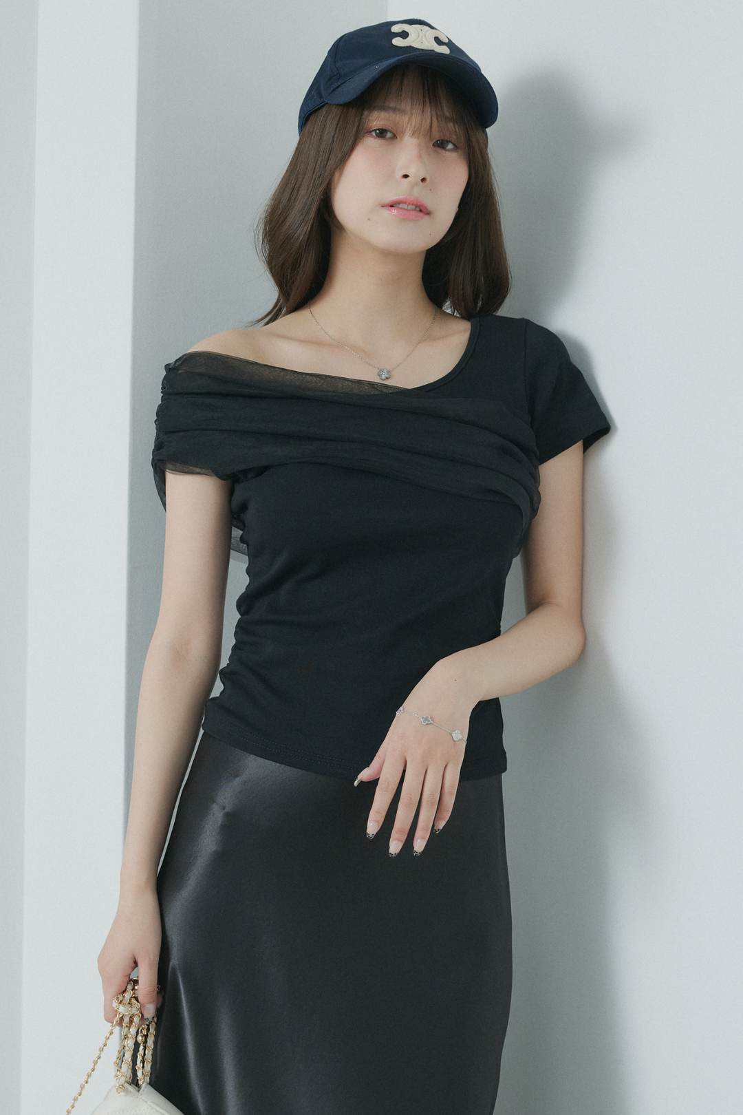 エアリーチュールコンビTシャツ