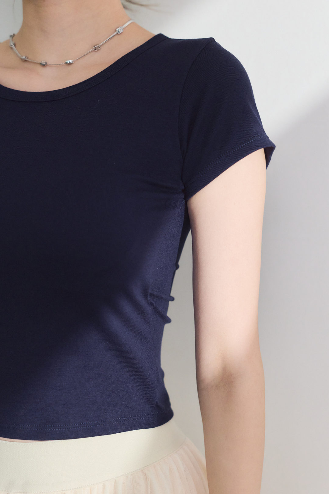 チェックリボンTシャツ(カップ付き)