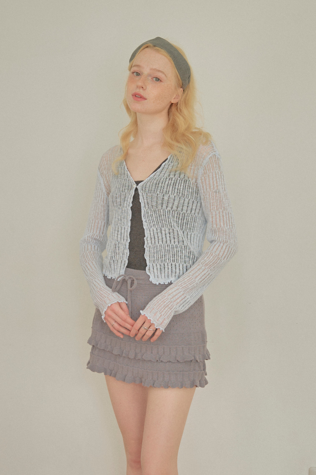 シアーストライプカーディガン