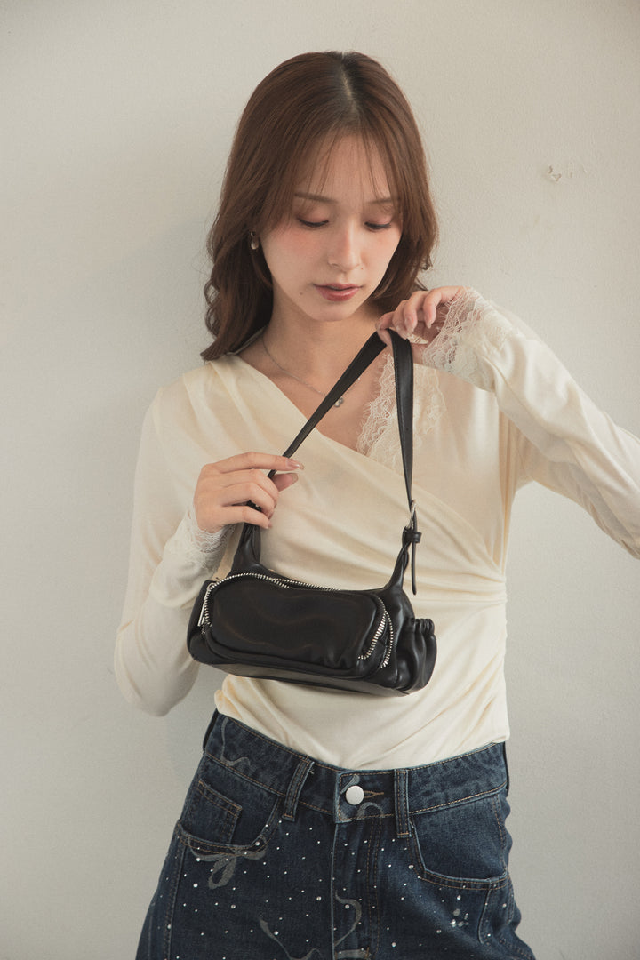 ジップポケット2wayミニショルダーバッグ