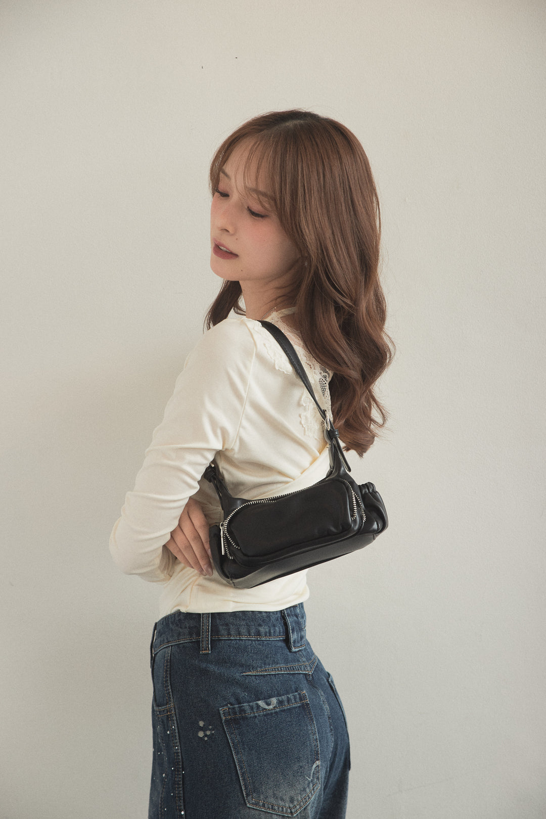 ジップポケット2wayミニショルダーバッグ