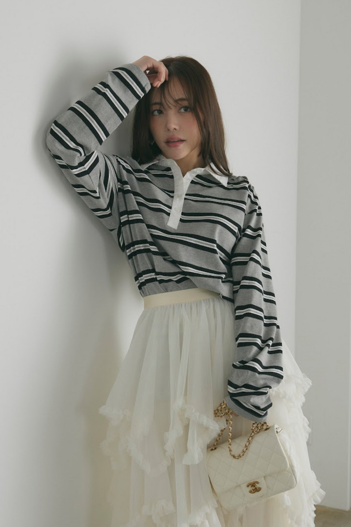 クラッシュボーダーラガーシャツ