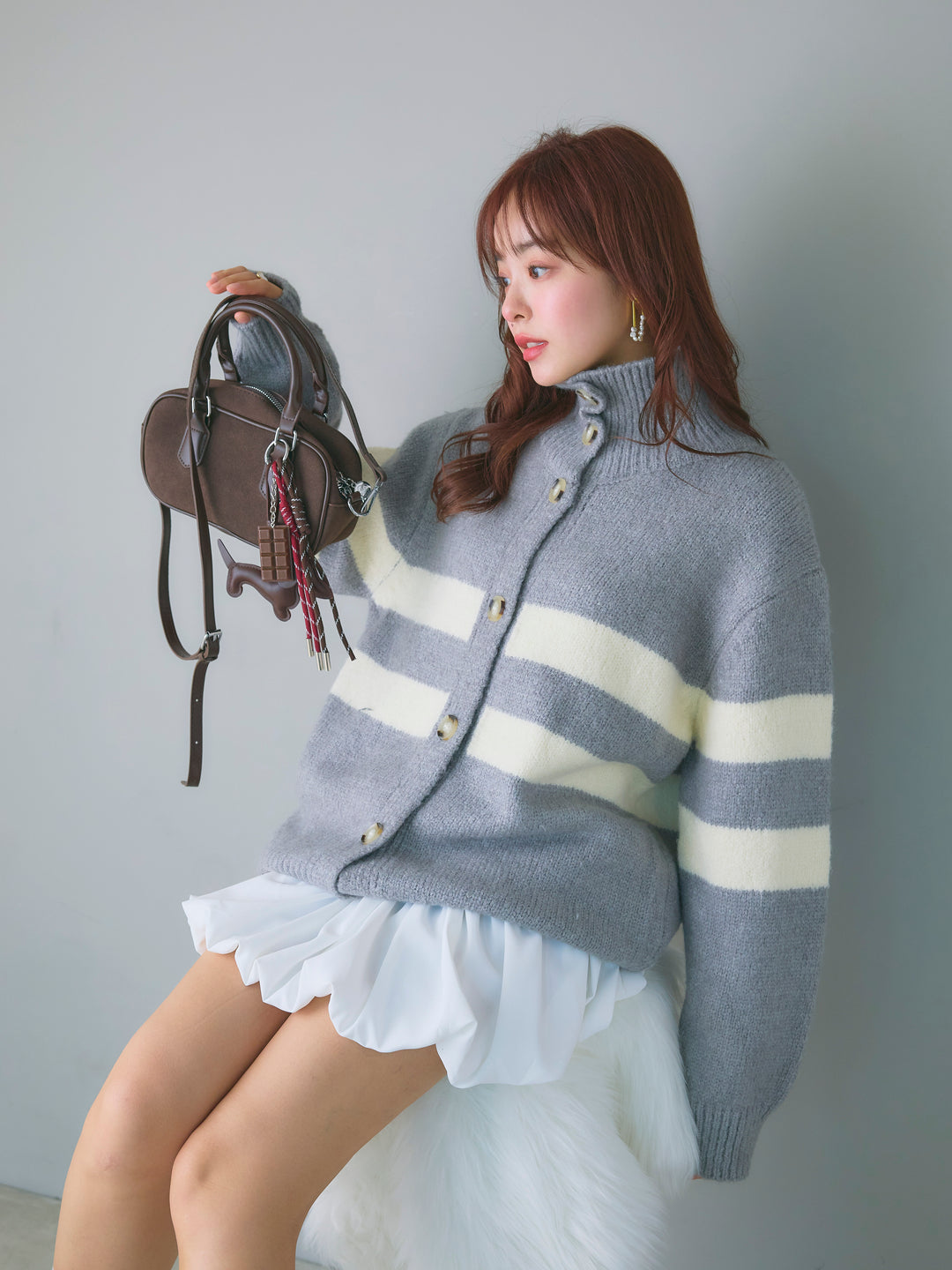 Balloon Miniskirt/WHITE