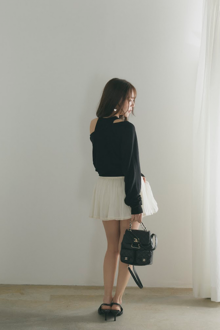 カシュクールニットトップス＆ショートボレロセット