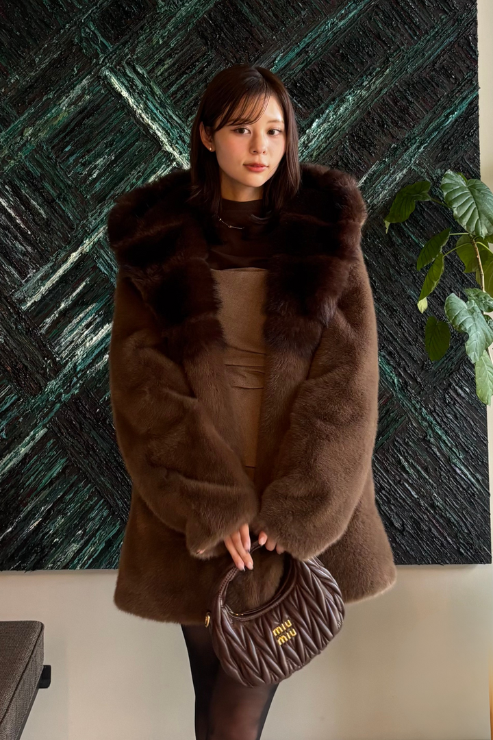 ニット付きリボンプリーツワンピース