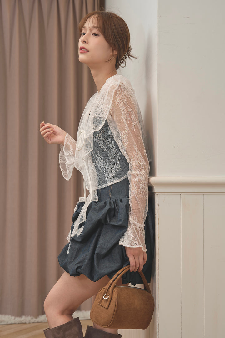 ラッフルレースカーディガン
