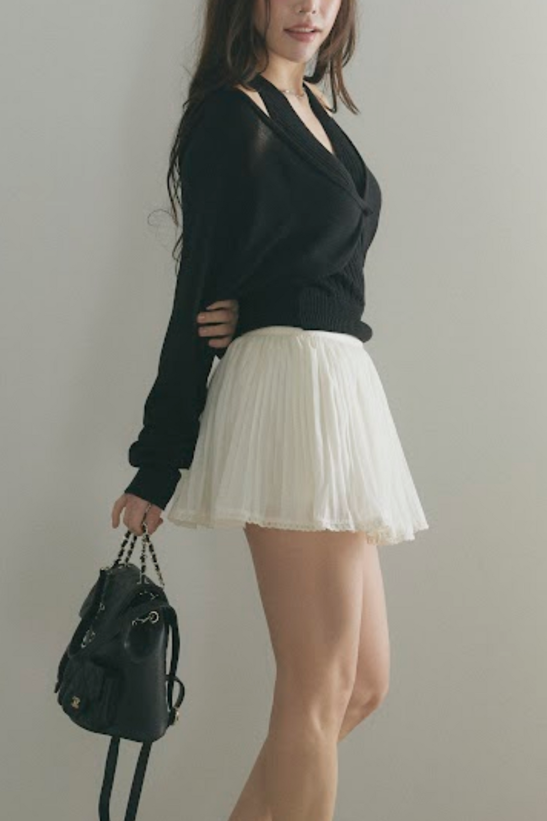 カシュクールニットトップス＆ショートボレロセット