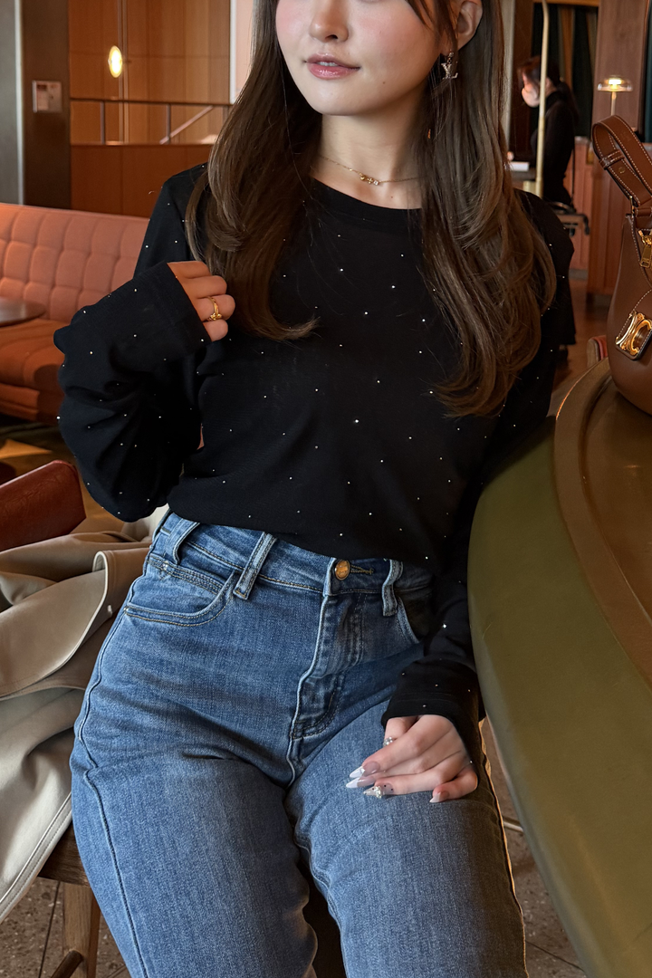 Sheer Lamé Top