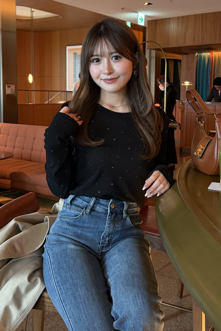 Sheer Lamé Top