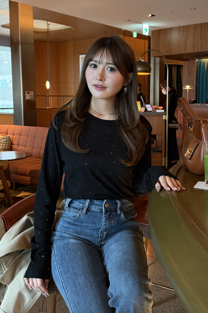 Sheer Lamé Top
