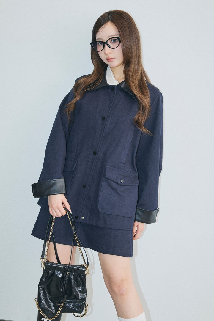 Ponte Leather Jacket Set-up