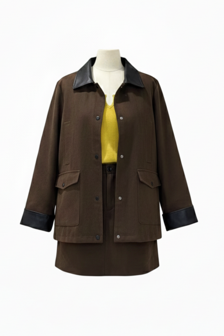 Ponte Leather Jacket Set-up