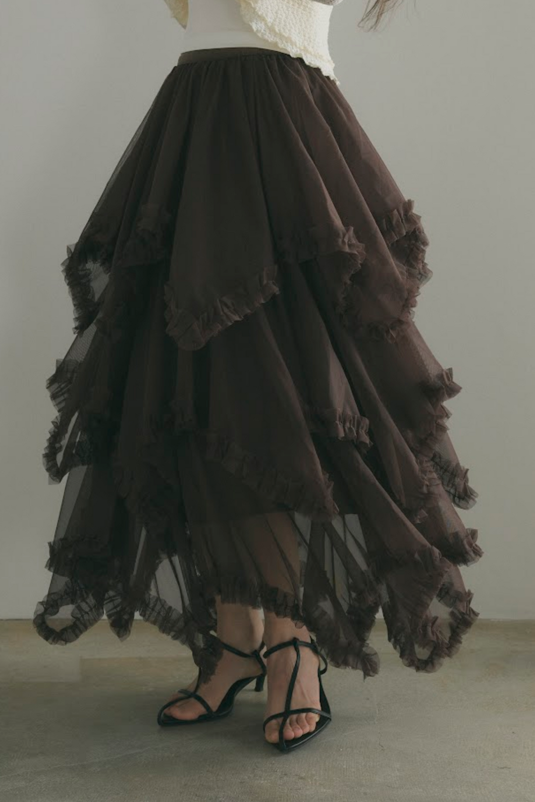 Tulle Tiered Long Skirt