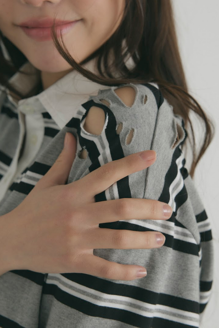 クラッシュボーダーラガーシャツ