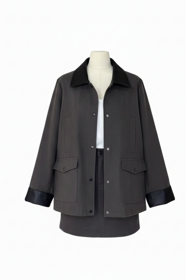 Ponte Leather Jacket Set-up