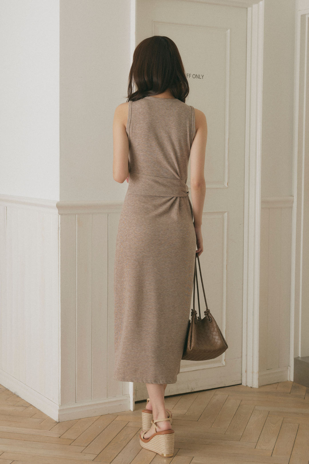ウエストノットロングワンピース