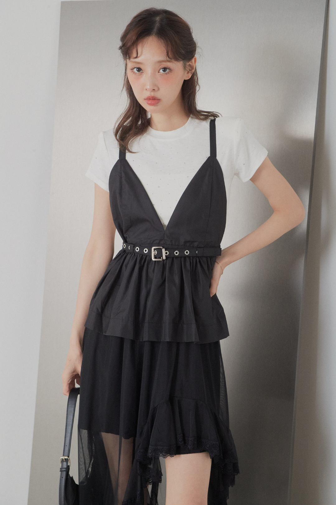 ストーン付コンパクトTシャツ