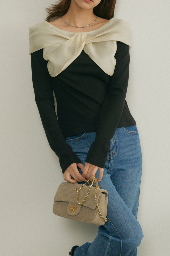 ビッグシアーリボントップス