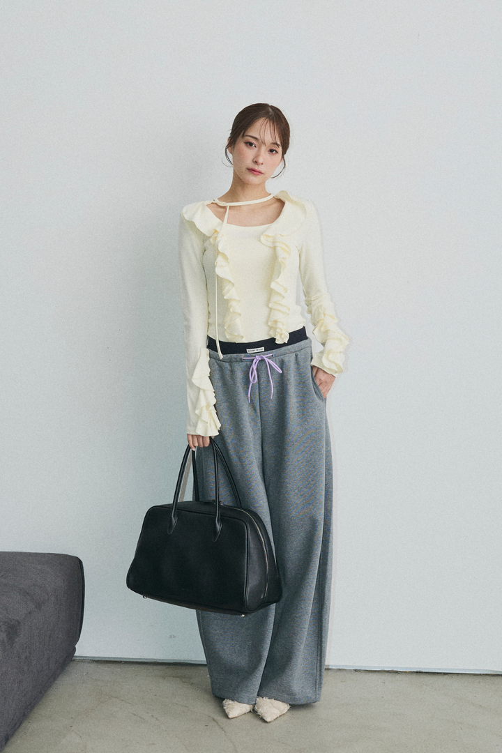 切り替えデザインスウェットパンツ