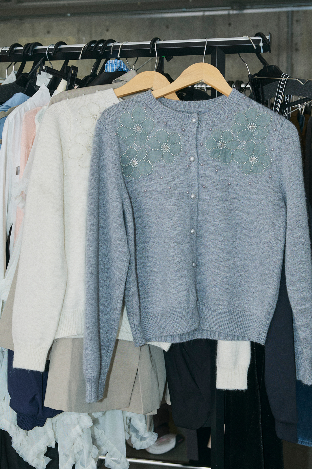 フラワーパールカーディガン