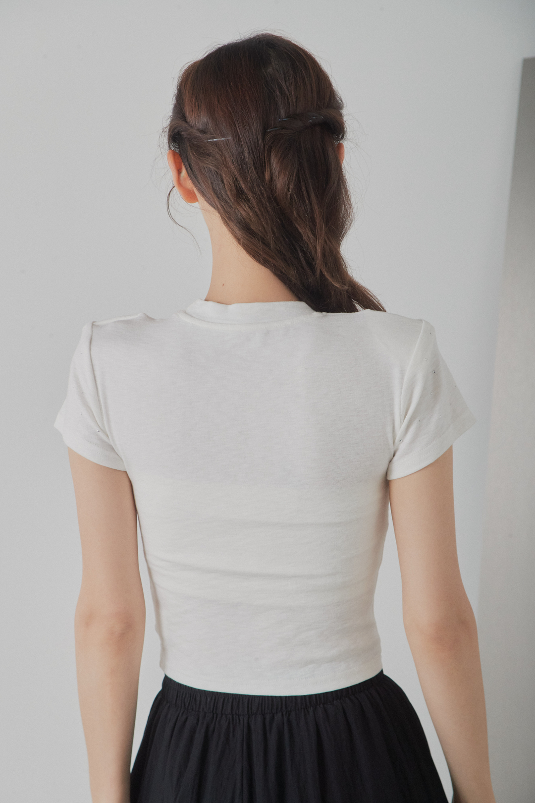 ストーン付コンパクトTシャツ
