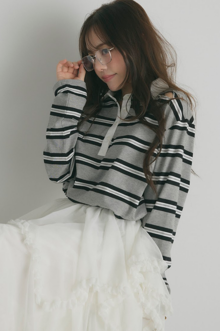 クラッシュボーダーラガーシャツ