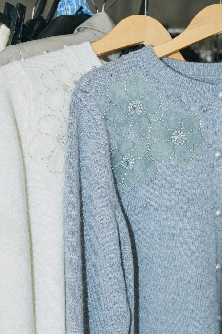 フラワーパールカーディガン