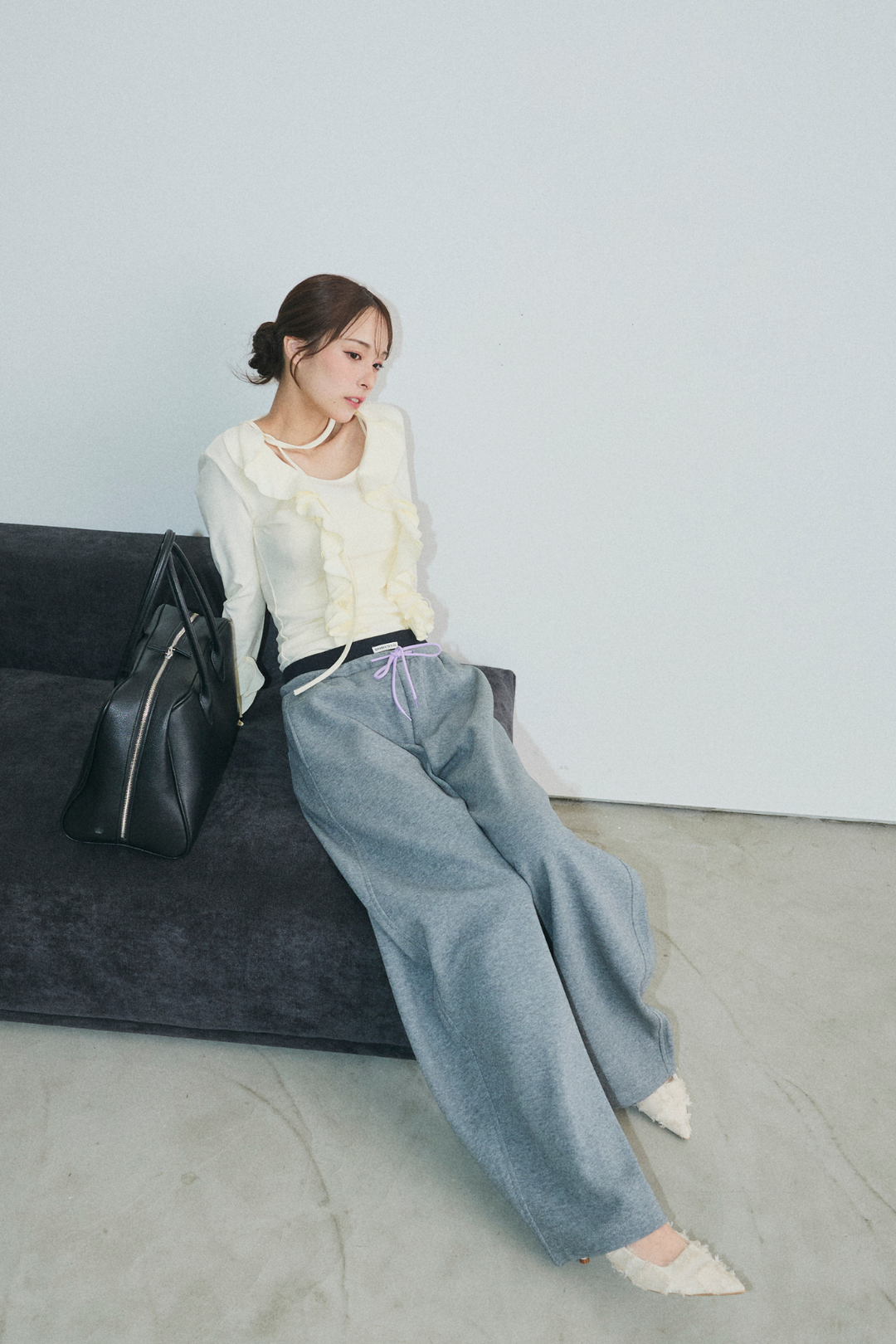 切り替えデザインスウェットパンツ